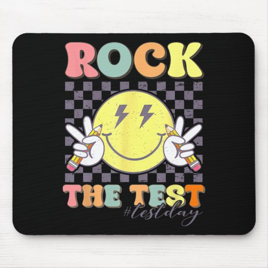 Der Testtag Retro Motivierend Teacher St. Mousepad (Vorne)