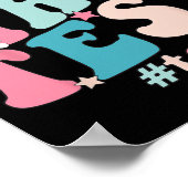 Der Testtag Retro Motivierend Teacher St. Poster (Ecke)