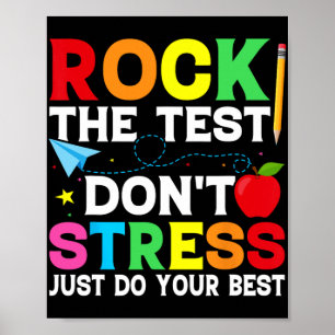 Der Testtag Retro Motivierend Teacher St. Poster