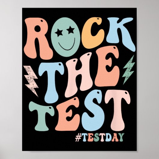 Der Testtag Retro Motivierend Teacher St. Poster (Vorne)