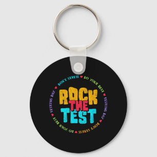 Der Testtag Retro Motivierend Teacher St. Schlüsselanhänger