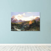 Der Teton-Bereich Leinwanddruck (Insitu (Holzboden))