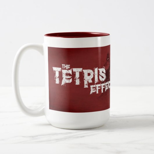 Der Tetris Effekt - große ExtraTasse Zweifarbige Tasse (Links)