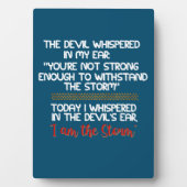 Der Teufel flüsterte in meinem Ohr Leben Inspirati Fotoplatte (Vorderseite)