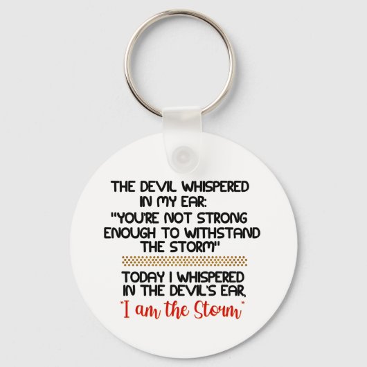 Der Teufel flüsterte in meinem Ohr Leben Inspirati Schlüsselanhänger (Vorderseite)
