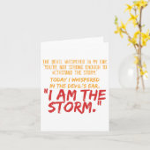 Der Teufel flüsterte in meinem Ohrteppich-Zitat Karte (Gelbe Blume)