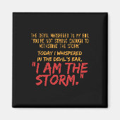 Der Teufel flüsterte in meinem Ohrteppich-Zitat Magnet (Vorne)