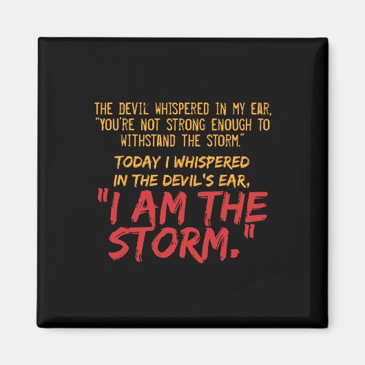 Der Teufel flüsterte in meinem Ohrteppich-Zitat Magnet (Vorne)