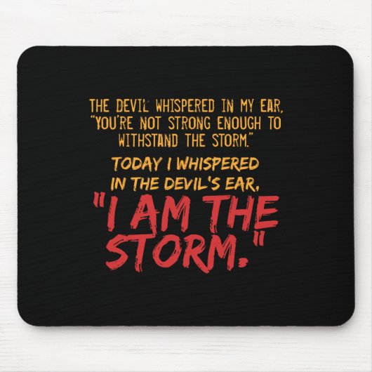 Der Teufel flüsterte in meinem Ohrteppich-Zitat Mousepad (Vorne)