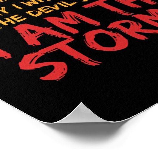 Der Teufel flüsterte in meinem Ohrteppich-Zitat Poster (Ecke)