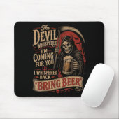 Der Teufel flüsterte Kommend Für Flüsterte Zurück Mousepad (Mit Mouse)