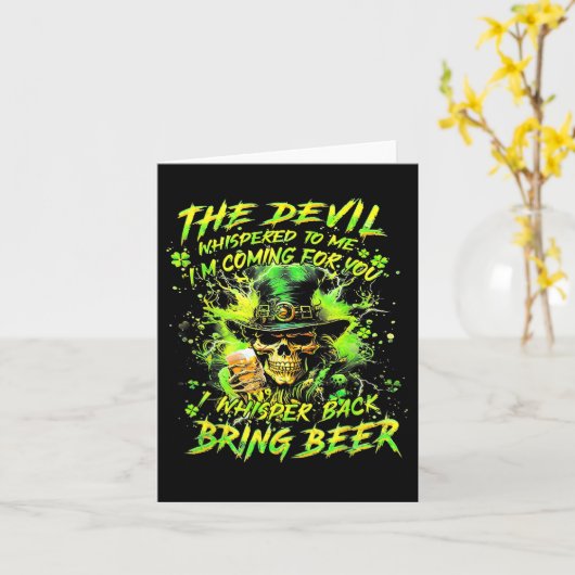 Der Teufel flüsterte mir zu, ich komme für dich, i Karte (Gelbe Blume)