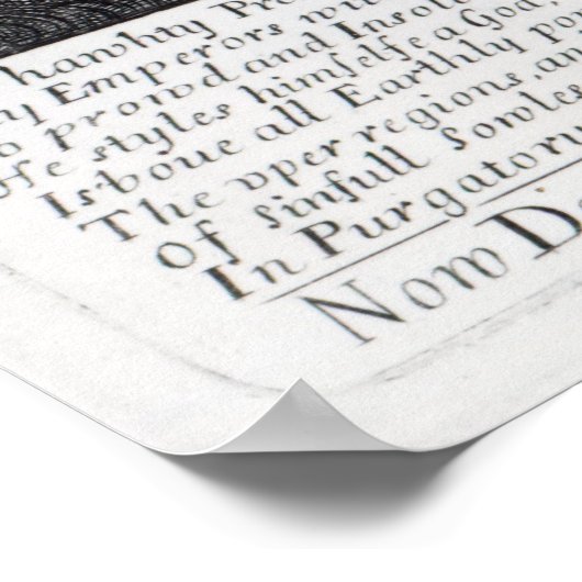 Der Teufel führt den Papst in Chains, 1680 Poster (Ecke)