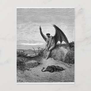 Der Teufel, Gustave Dore Postkarte