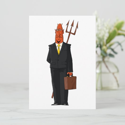 Der Teufel im Anzug Einladung (Stehend Vorderseite)