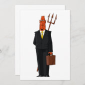 Der Teufel im Anzug Einladung (Vorne/Hinten)