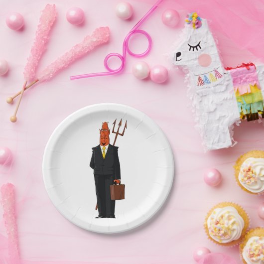 Der Teufel im Anzug Pappteller (Party)
