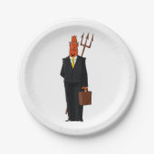 Der Teufel im Anzug Pappteller (Vorderseite)