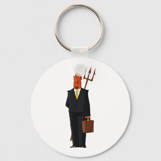 Der Teufel im Anzug Schlüsselanhänger (Vorderseite)