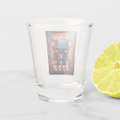 Der Teufel in diesem Raum Schnapsglas (Rückseite)