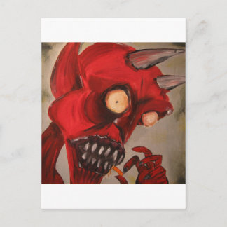 Der Teufel isst Käsefische Postkarte