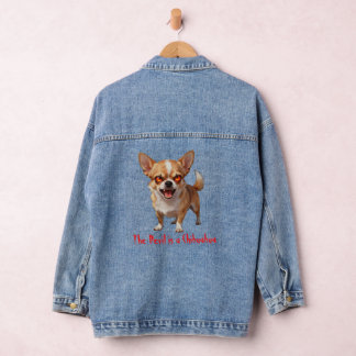Der Teufel ist ein Chihuahua - Lustige Schrecklich Jeansjacke