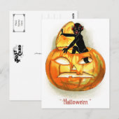 Der Teufel kommt zu Halloween ins Spiel! Postkarte (Vorne/Hinten)