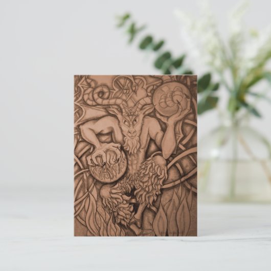 Der Teufel Postkarte (Stehend Vorderseite)
