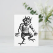 Der Teufel Postkarte (Stehend Vorderseite)