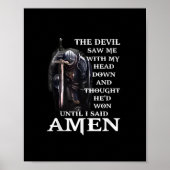 Der Teufel sah mich mit meinem Kopf herab, bis ich Poster (Vorne)