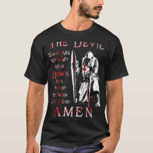 Der Teufel sah mich mit meinem Kopf hinunter Ritte T-Shirt