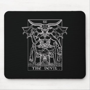 Der Teufel Tarot Card Phomet Gothic Halloween Sata Mousepad