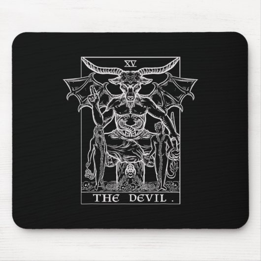 Der Teufel Tarot Card Phomet Gothic Halloween Sata Mousepad (Vorne)