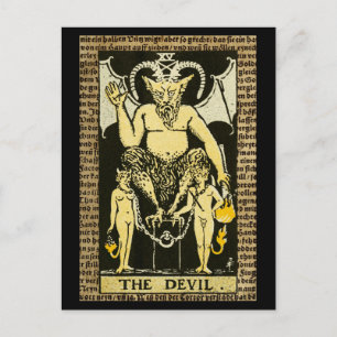 Der Teufel Tarot Postkarte