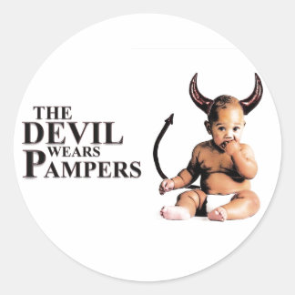 Der Teufel trägt Pampers Runder Aufkleber
