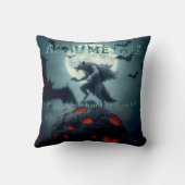 Der teuflische Wolf - Graumetall Covervorlage Kissen (Rückseite)