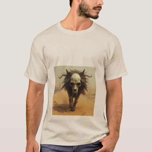 Der teuflische Wolf mit langem Fell T-Shirt (Vorderseite)