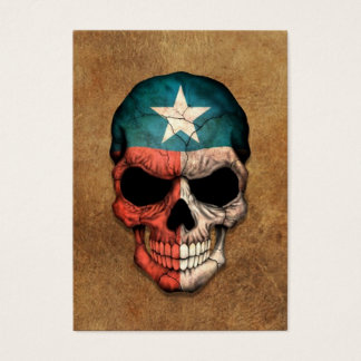 Der Texas Flag Skull ist alt und abgetragen