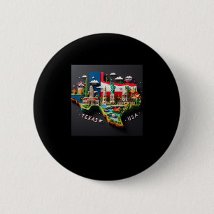 Der Texas-Staat in den USA Button