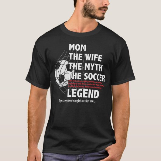 Der Text der Mama-Fußball-Legende T-Shirt (Vorderseite)