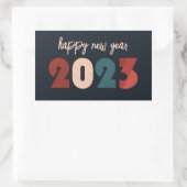 Der Text für das neue Jahr 2023 Rechteckiger Aufkleber (Tasche)