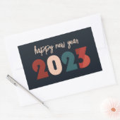 Der Text für das neue Jahr 2023 Rechteckiger Aufkleber (Umschlag)