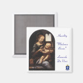 Der Text "Madonna Benois" - Sq Magnet - Diözese (Vorderseite/Rückseite)