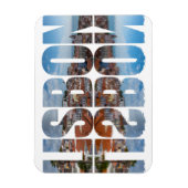 Der Text von Lissabon setzt die alte Stadtsicht mi Magnet (Vertikal)