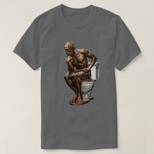 Der Thinker Funny T-Shirt (Design vorne)