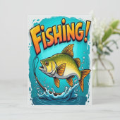 Der Thrill der Fischerei Einladung (Stehend Vorderseite)