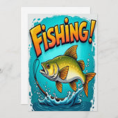 Der Thrill der Fischerei Einladung (Vorne/Hinten)