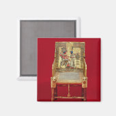 Der Thron, aus dem Grab von Tutankhamun Magnet (Vorderseite/Rückseite)