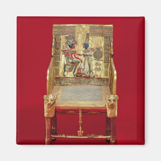 Der Thron, aus dem Grab von Tutankhamun Magnet (Vorne)