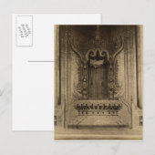 Der Thron der Löwen oder der Thron Postkarte (Vorne/Hinten)